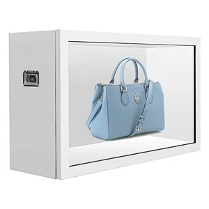 Hotselling display 3d query Transparent LCD screen display cabinet