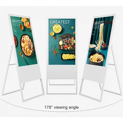 Hot selling Export 43 Inch Portable Free Standing Led Displays no touch Advertising Screen Player