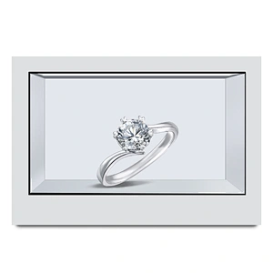 small size 22 inch white fashion smart transparent LCD screen case
