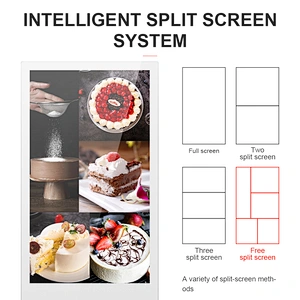 Hot sales 55 Inch Restaurant Full HD Standing capacitive touch screen Ultra Thin Digital Signage