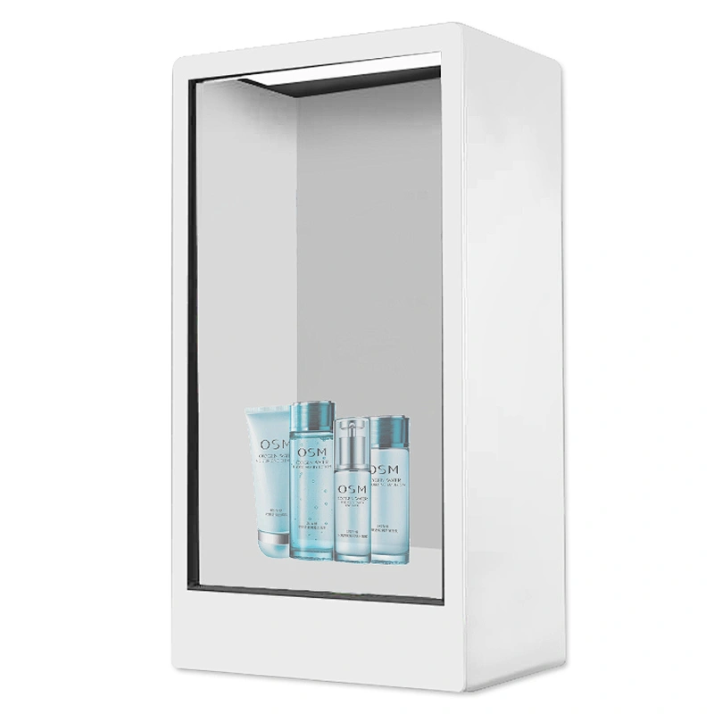 32 inch 3D touch art exhibition museum Transparent LCD screen display cabinet