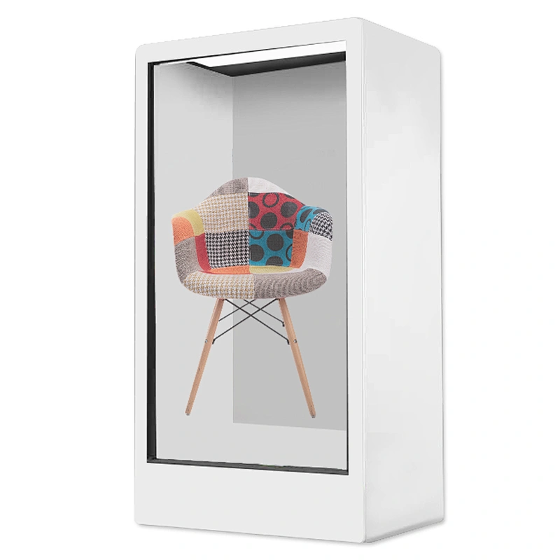 Hotselling display 3d query Transparent LCD screen display cabinet