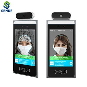 walk through body temperature scanner measurement monitor termometro digital ai facial face recognition camera