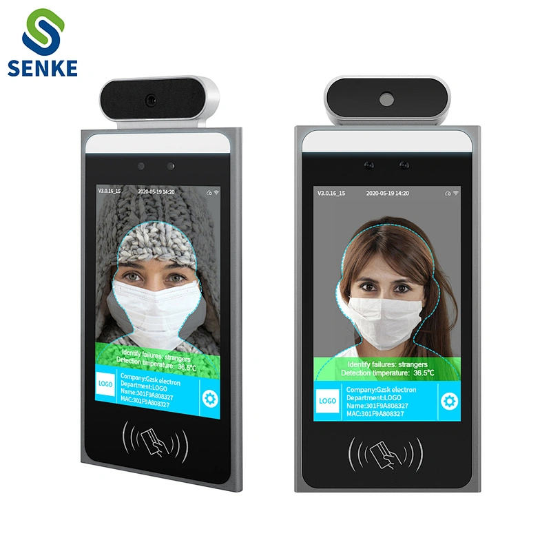 walk through body temperature scanner measurement monitor termometro digital ai facial face recognition camera