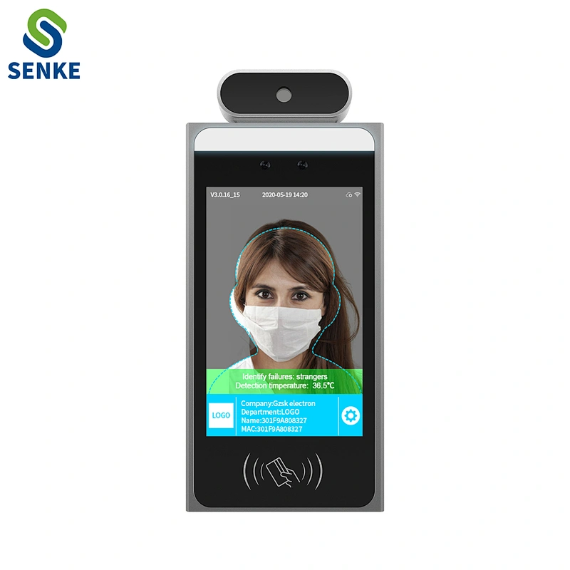 walk through body temperature scanner measurement monitor termometro digital ai facial face recognition camera