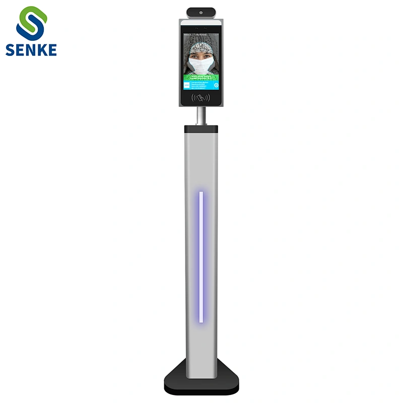 walk through body temperature scanner measurement monitor termometro digital ai facial face recognition camera