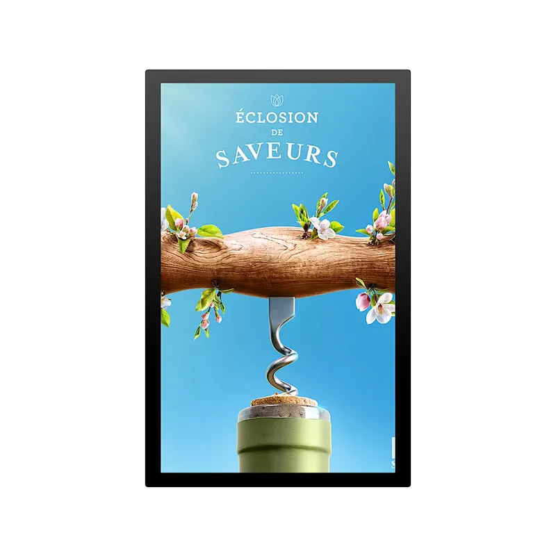 Outdoor big size 75 inch wall mounted lcd screen advertising display digital signage