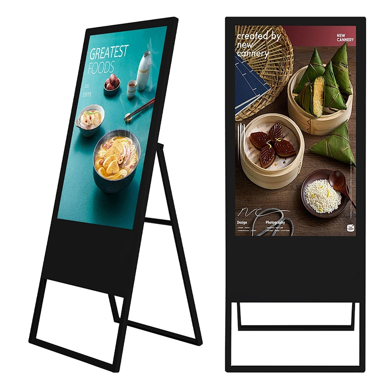 Indoor outdoor Floor Standing Digital no touch screen Advertising Portable Display