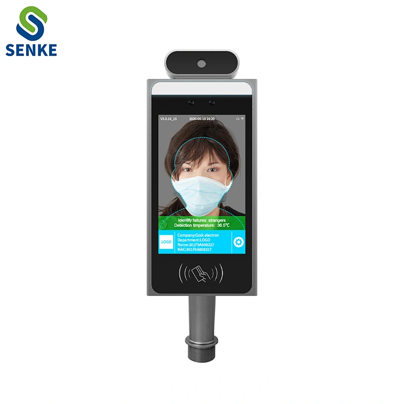 walk through body temperature scanner measurement monitor termometro digital ai facial face recognition camera