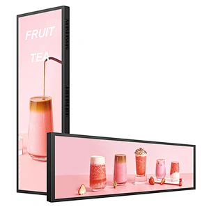 Hot Selling Cheap Stretch Bar Led Lcd 28 Inch hotel Display Monitor Advertising Screen