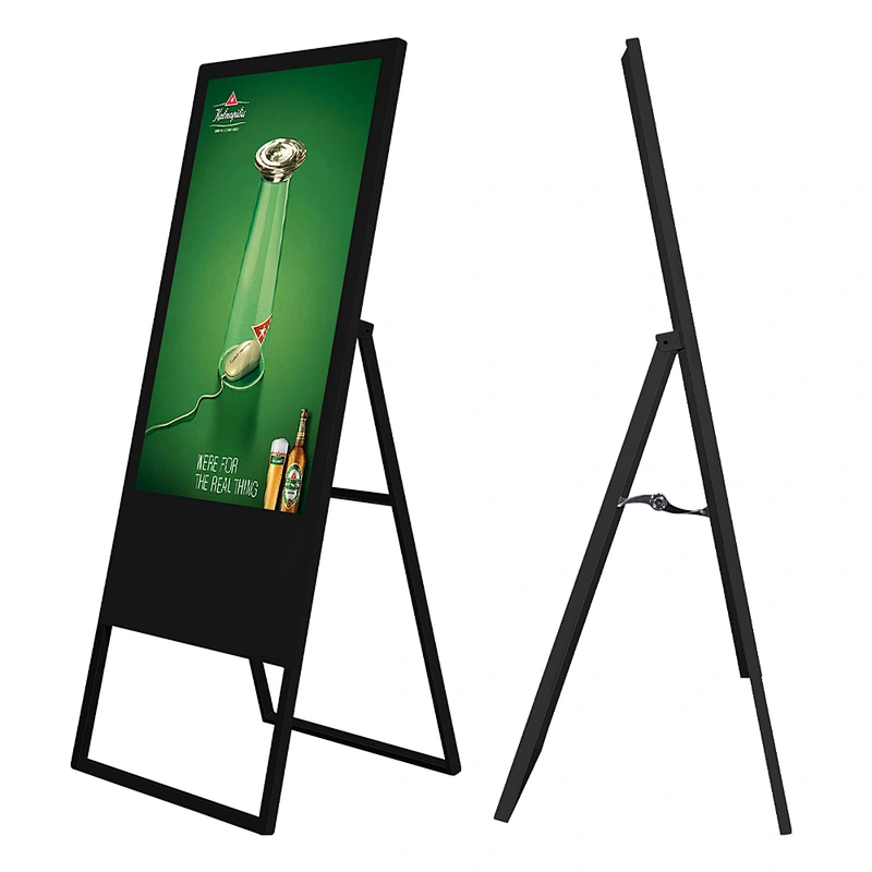 Indoor capacitive Portable display lcd digital signage totem lcd advertising display