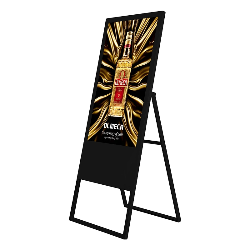 Indoor Portable Free Standing Led Displays capacitive Street Advertising Screen Player