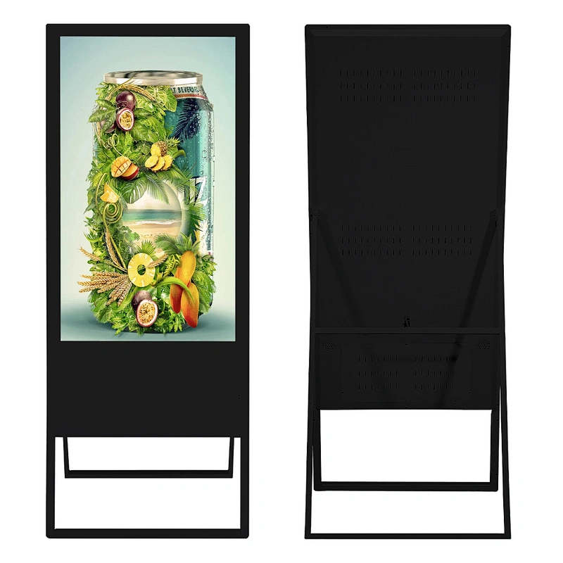 Indoor capacitive Portable display lcd digital signage totem lcd advertising display