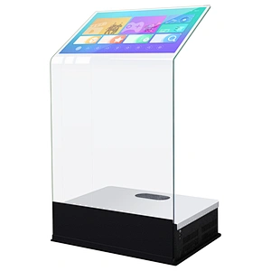 Floor standing Touch screen Glass info kiosk interactive platform