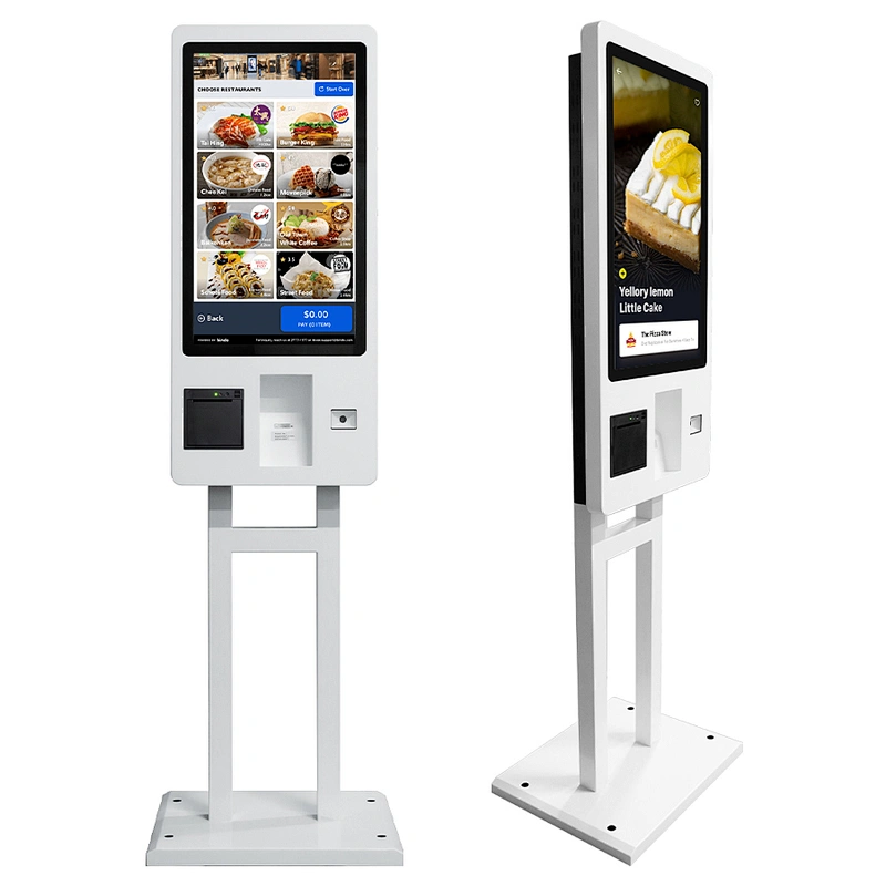 Floor standing Touch screen window android Fast food ordering self service machine restaurants bill payment kiosk