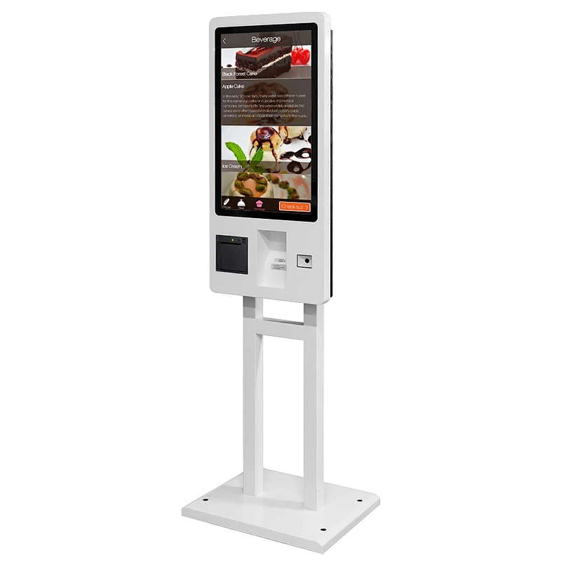 Floor standing Touch screen window android Fast food ordering self service machine restaurants bill payment kiosk