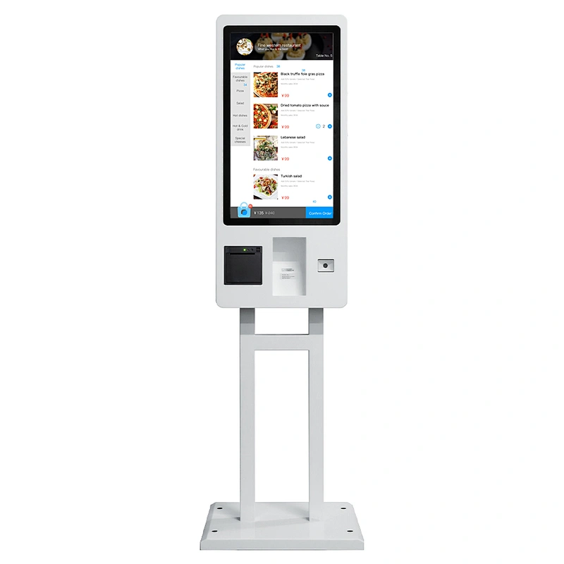 Touch screen Freestanding payment interactive self service ordering payment Kiosk