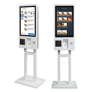 32 inch i3 Processor Windows 10 RFID reader ticket printers interactive touch screen Self ordering kiosk for restaurant