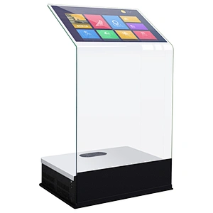 School speech floor standing Touch screen Glass info kiosk interactive platform