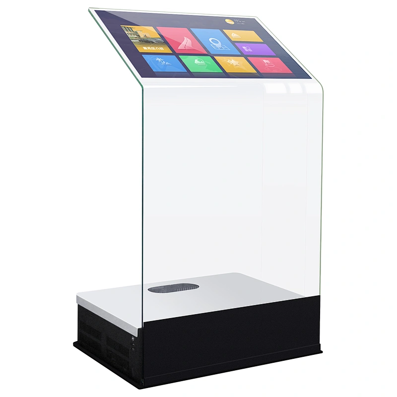 School speech floor standing Touch screen Glass info kiosk interactive platform
