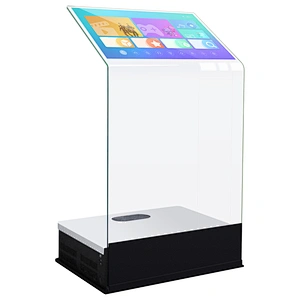 School speech floor standing Touch screen Glass info kiosk interactive platform
