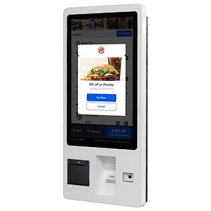 Wall mounted 32 inch touch screen ordering payment self-service terminal kiosk