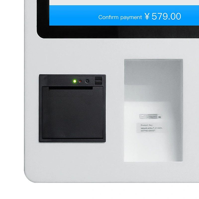 23.6 inch supper market payment white pos terminal indoor nfc barcode scanner