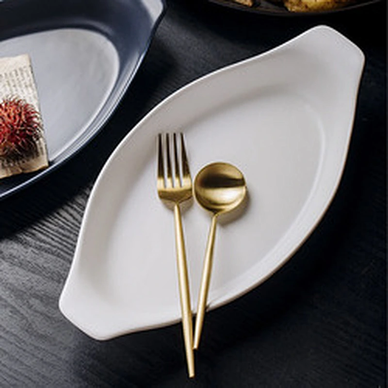 Wholesale Ceramic baking dish pans  rectangle Baking Tray Pasta Baking Tray