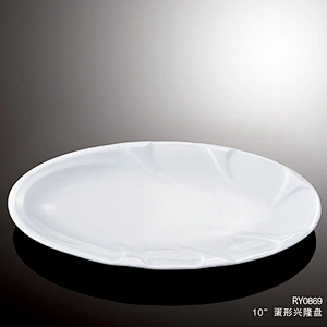 Wholesale high quality hot sale safe ceramic porcelain oval dinner plates white