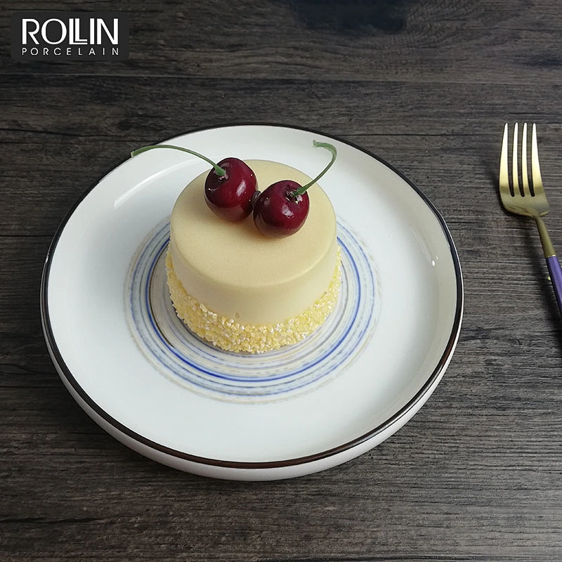 China Porcelain Tableware Round Ceramic Dinnerware Modern Plates