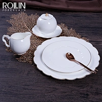 New design bone china dinner plates set hotel wedding bone china  dinnerware set