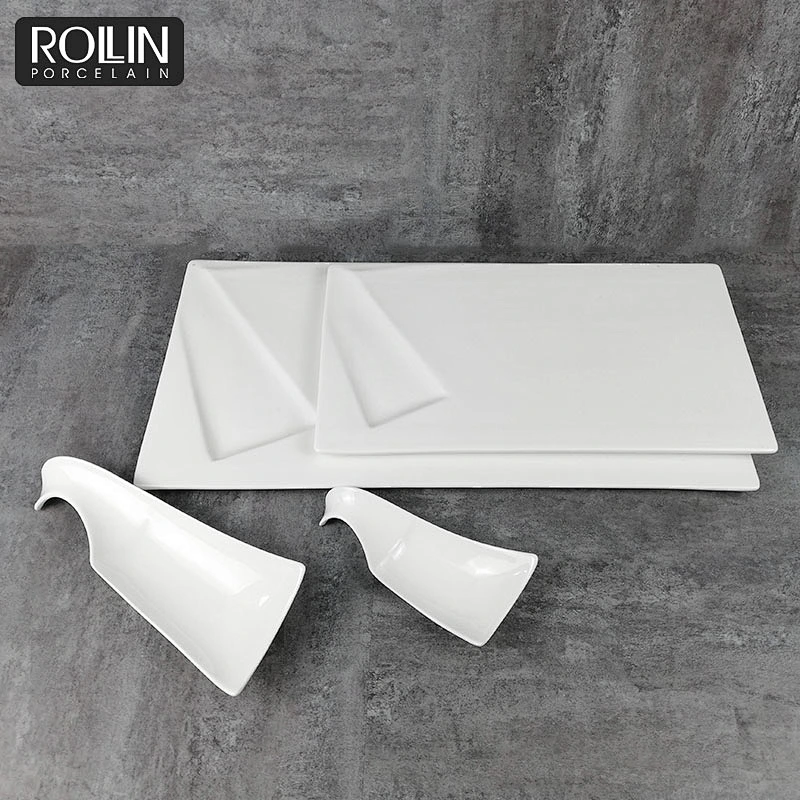 Rectangular Plate  Dishwasher Microwave Safe Tableware Sushi Plate
