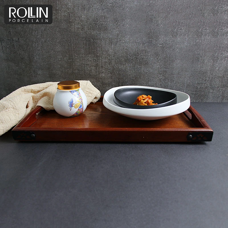 round Bowls white & black bowls ceramic dessert bowl