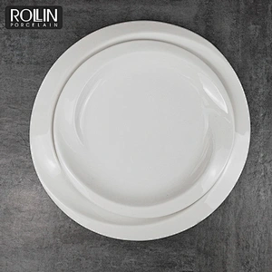 Ceramic Dinner Plate / White Porcelain Plate / Buffet Dishes Plate