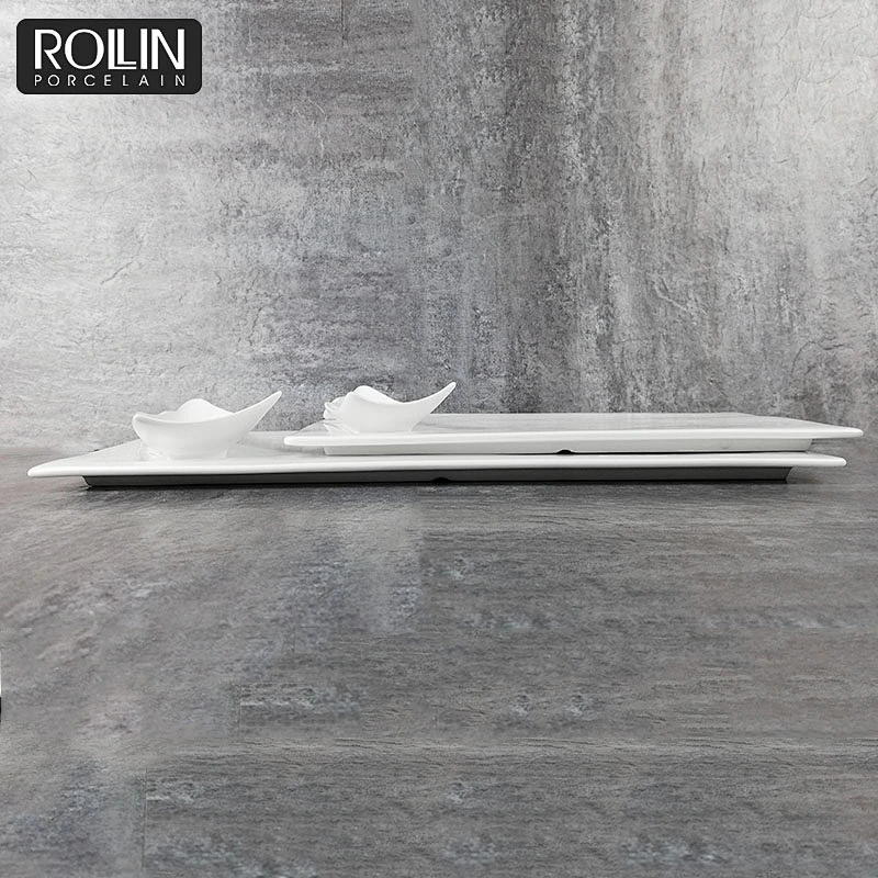 Rectangular Plate  Dishwasher Microwave Safe Tableware Sushi Plate