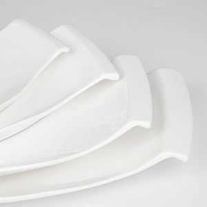 Restaurant white serving plate tray luxury hote plate dessert serving plate