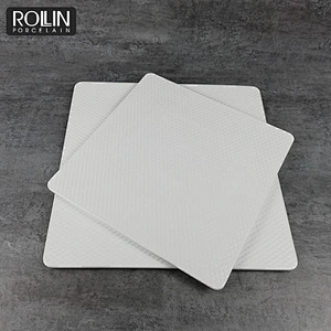 Wholesale different size square flat plates porcelain restaurant hotel square plate