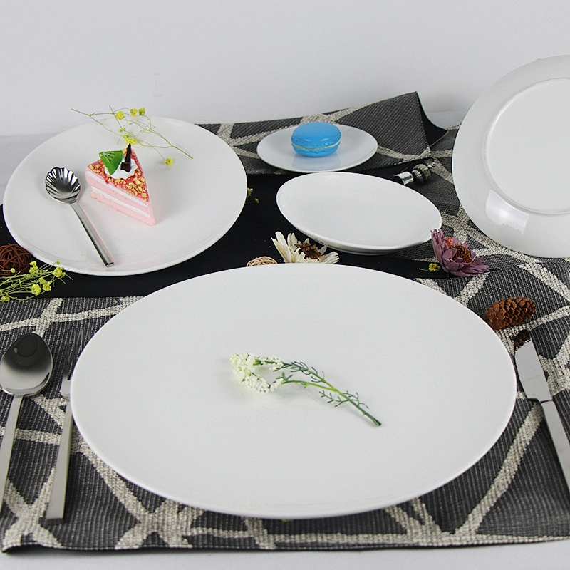 Hotel And Restaurant Plates, Dishes, Bowls By Material Of Porcelain And Fine Bone China Dinner Plate Porcelain