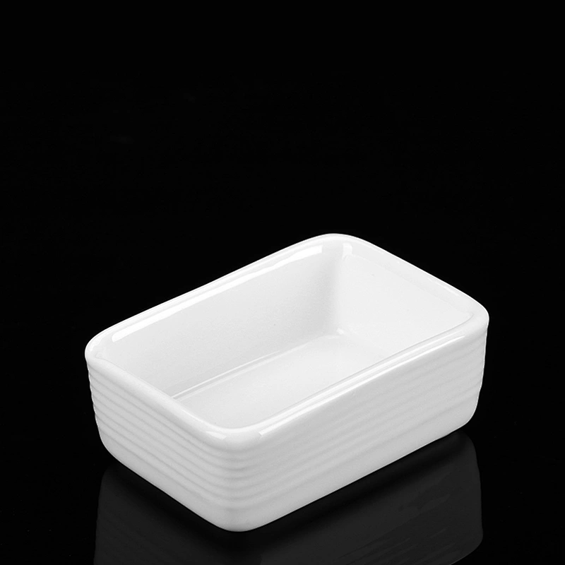 Stave lines style restaurant and hotel used porcelain ceramic rectangle Sugar Pot