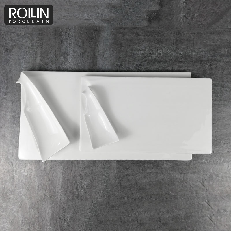 Rectangular Plate  Dishwasher Microwave Safe Tableware Sushi Plate