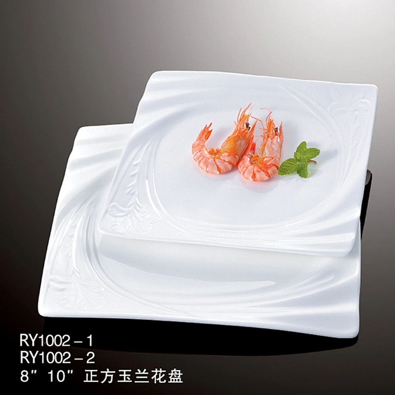 Fashion special design triangle shape white plate restaurant crockery dinner plate ceramic serving plates