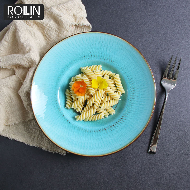 2020 Hot Sales Porcelain England Style  Deep  Soup Plates Pasta Plates for Hotel and Restaurants