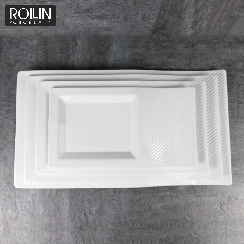 Rectangular Dessert Boat Shape Restaurant Plate