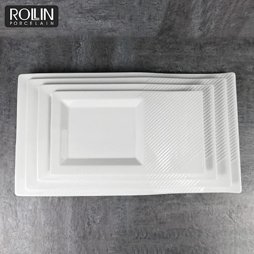 Rectangular Dessert Boat Shape Restaurant Plate