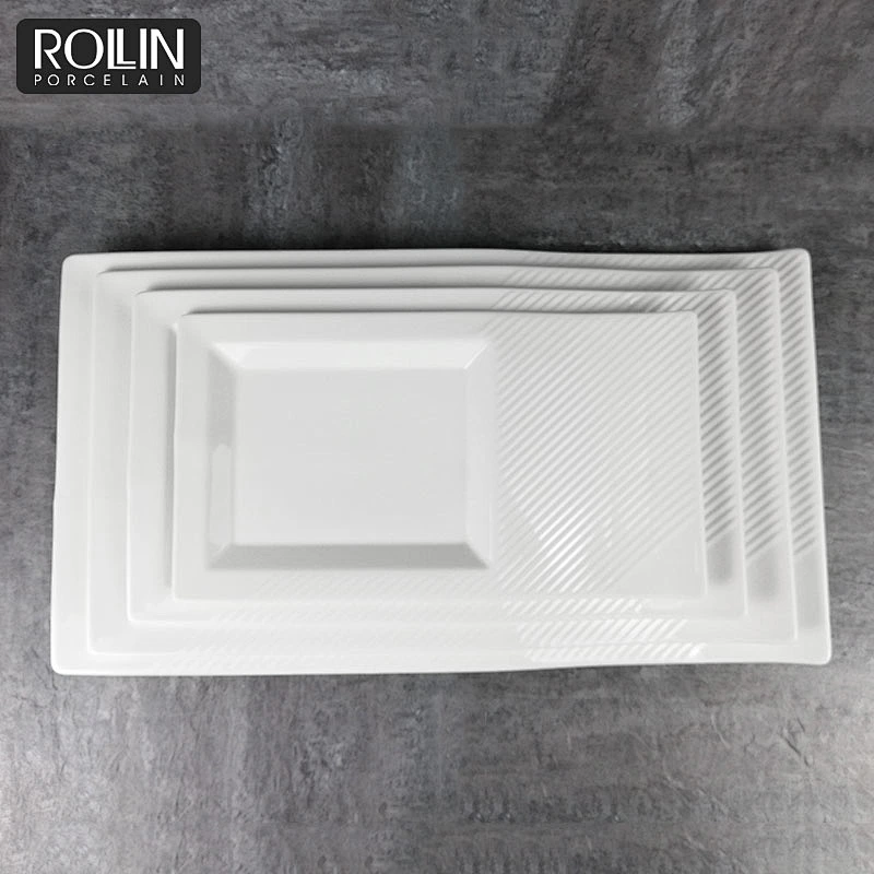Rectangular Dessert Boat Shape Restaurant Plate