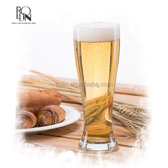 High quality 355ml, 414ml, 473ml, 600ml custom glass beer cup glass mug for beer