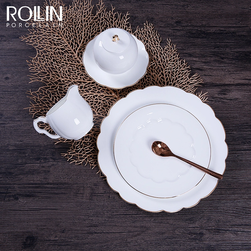 New Design Fine Bone China Plates Tableware for Hotel and Restaurant