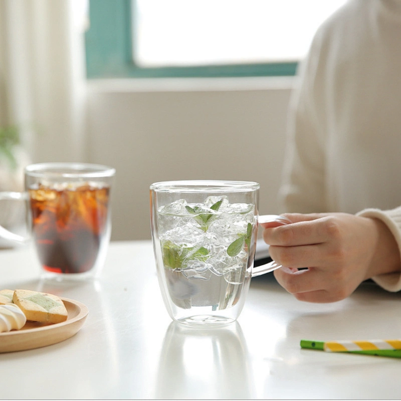 2020 hot selling  elegant reusable double wall glass coffee cup
