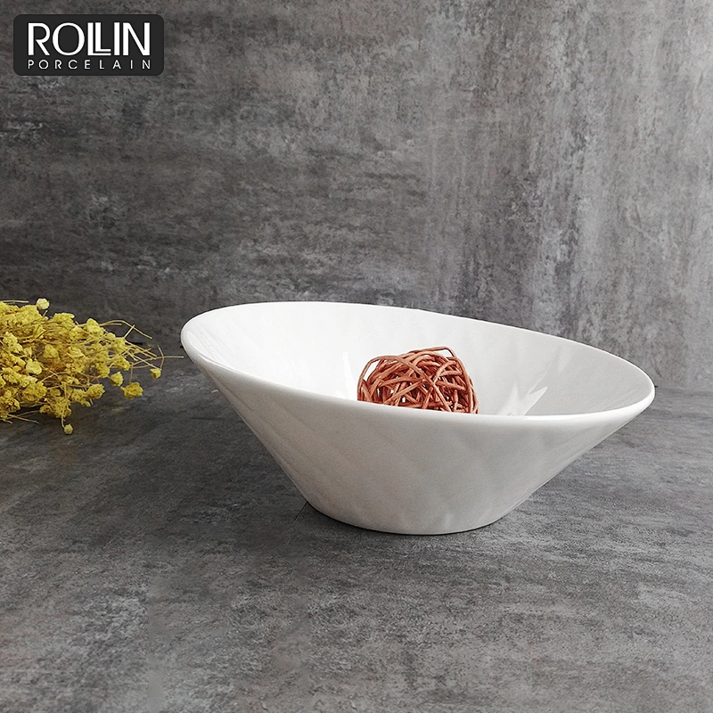 Hotel restaurant used food container porcelain ceramic different size soup bowl with figure