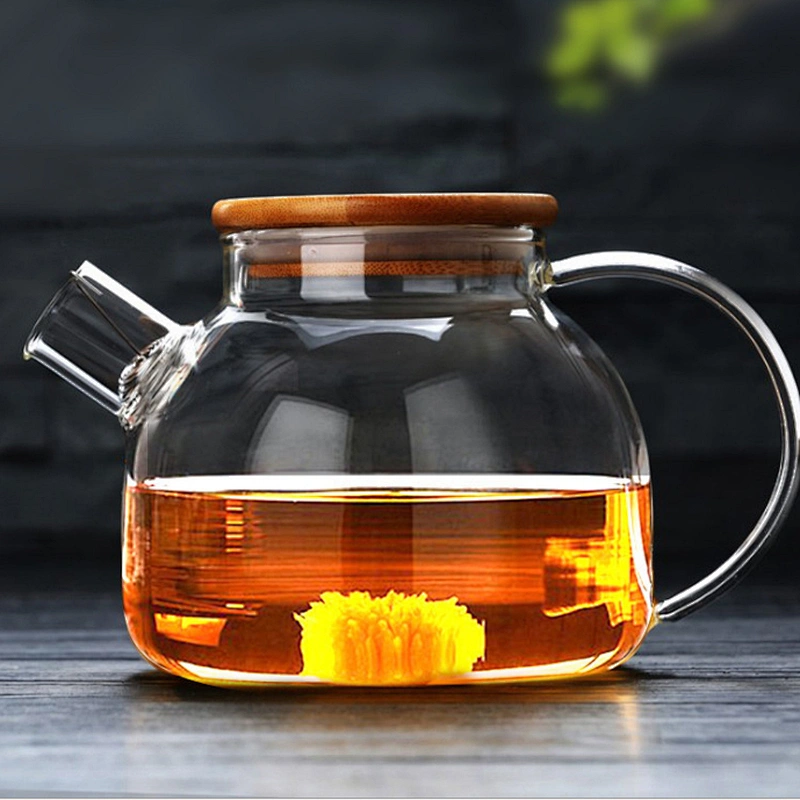wholesale transparent coffee pot heat resistant glass teapot